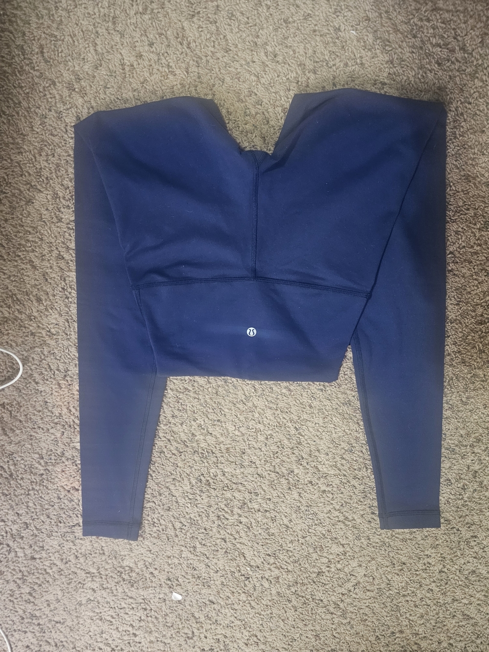 Lululemon Navy Blue Hi-Waisted Leggings.  Size 4. Inseam Is 30"